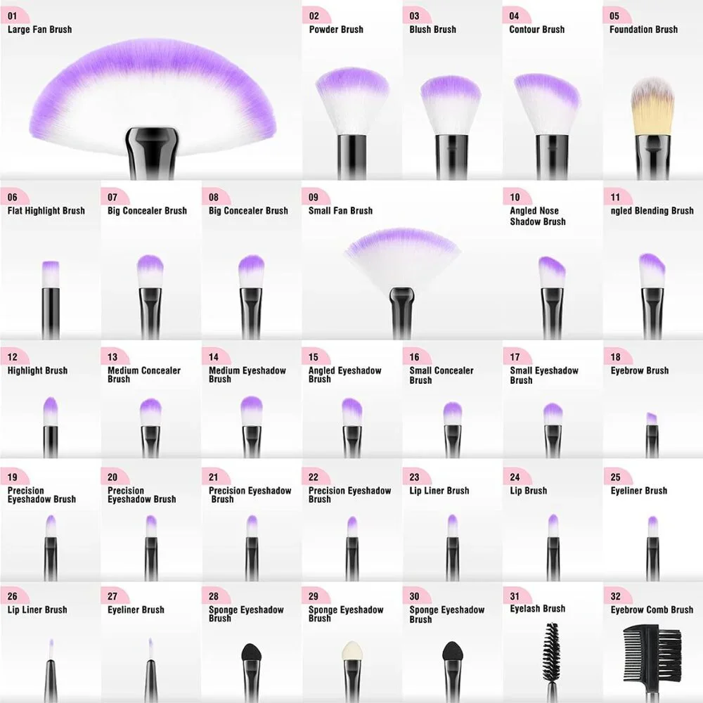 Professional 32pcs Makeup Brush Set, Makeup Brushes Set